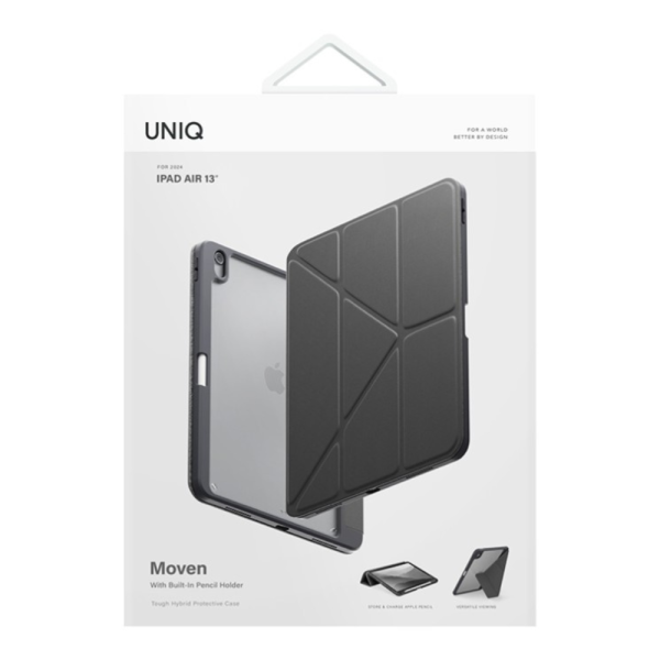 Uniq для iPad Air 13" (2024/25) чехол Moven Grey — изображение 5