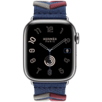Apple Watch Hermes Series 10 42mm, ремешок из трикотажа темно-синий — изображение 2
