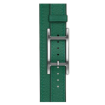 Apple Watch Hermes Series 10 42mm, двойной тонкий кожаный ремешок с пряжкой зеленого цвета — изображение 3