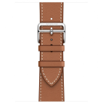 Apple Watch Hermes Series 10 42mm, классический кожаный ремешок коричневого цвета — изображение 2
