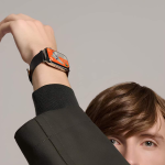 Apple Watch Hermes Series 10 46mm черный кожаный ремешок с раскладывающейся застежкой — изображение 2