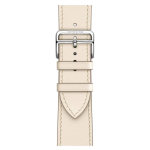 Apple Watch Hermes Series 10 46mm, ремешок классический кожаный кремового цвета — изображение 3