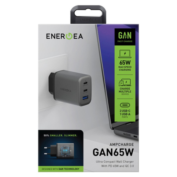 Сетевая зарядка EnergEA AmpCharge GaN65  2C-1A PD/PPS/QC3.0 65W — изображение 8
