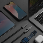 Energea Кабель Sheath 2-in-1 USB-C to C+Lighning MFI 60W 480 Mbps Gun 1.0m — изображение 4