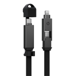 Energea Кабель Sheath 2-in-1 USB-C to C+Lighning MFI 60W 480 Mbps Gun 1.0m — изображение 2