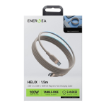 Energea Кабель HELIX USB-C to USB-C 100W 480 Mbps Magnetic Gold 1.5m — изображение 5