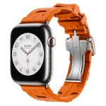 Ремешок Hermes для Apple Watch 46mm Kilim Single Tour - Оранжевый (Orange) — изображение 2