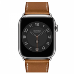 Ремешок из кожи Barénia с раскладывающейся застёжкой 46mm Hermès для Apple Watch - "Коричневый" — изображение 3