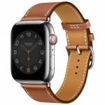 Ремешок Hermès Single Tour из кожи Swift 46mm для Apple Watch - Коричневый (Gold) — изображение 2