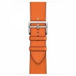 Ремешок Hermès Single Tour из кожи Swift 46mm для Apple Watch - Оранжевый (Orange)