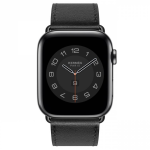 Ремешок Hermès Single Tour из кожи Swift 46mm для Apple Watch - Черный (Noir) — изображение 3