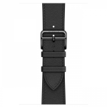 Ремешок Hermès Single Tour из кожи Swift 46mm для Apple Watch - Черный (Noir)