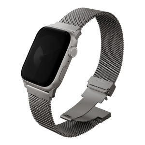 Ремешок UNIQ для Apple Watch 42/41/40 mm Dante PRO Strap Mesh Steel Ember Titanium Silver