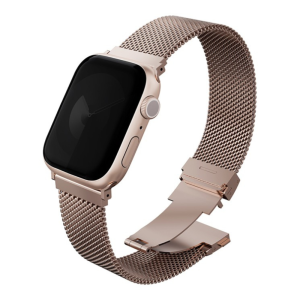 Ремешок UNIQ для Apple Watch 42/41/40 mm Dante PRO Strap Mesh Steel Ember Metallic Rose