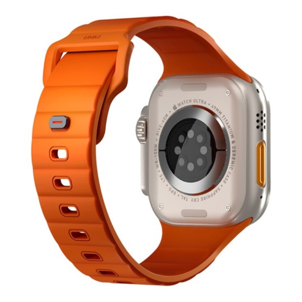 Ремешок UNIQ для Apple Watch 49/46/45/44 mm STRIDE FKM Rubber Volt Orange — изображение 2
