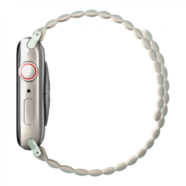 Ремешок Uniq Revix reversible Magnetic для Apple Watch 42-41-40 mm, зеленый/бежевый — изображение 3