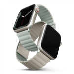 Ремешок Uniq Revix reversible Magnetic для Apple Watch 42-41-40 mm, зеленый/бежевый — изображение 4