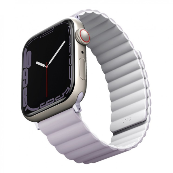 Ремешок Uniq Revix reversible Magnetic для Apple Watch 42-41-40 mm, фиолетовый/белый
