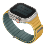 Uniq для Apple Watch 49-46-45-44 mm ремешок Revix EVO reversible Magnetic Viridian Green/Burnt Yell — изображение 2