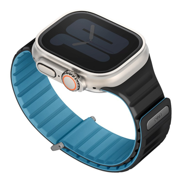 Uniq для Apple Watch 49-46-45-44 mm ремешок Revix EVO reversible Magnetic Pacific Blue/Black — изображение 2