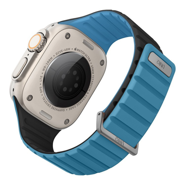 Uniq для Apple Watch 49-46-45-44 mm ремешок Revix EVO reversible Magnetic Pacific Blue/Black — изображение 3