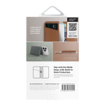 Кожаный чехол-бумажник Uniq Lyden DS Magnetic RFID-blocking wallet Caramel/Ivory — изображение 5