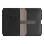 Кожаный чехол-бумажник Uniq Lyden DS Magnetic RFID-blocking wallet Dallas Black/Flint Grey — изображение 2