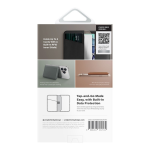 Кожаный чехол-бумажник Uniq Lyden DS Magnetic RFID-blocking wallet Dallas Black/Flint Grey — изображение 5