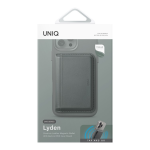 Кожаный чехол-бумажник Uniq Lyden DS Magnetic RFID-blocking wallet Lichen Green/Ivory — изображение 4