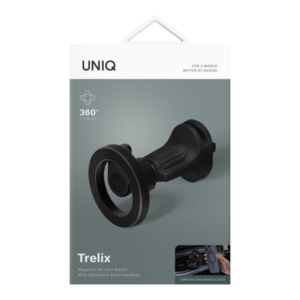 Uniq автодержатель TRELIX Magnetic Air vent Car mount Black — изображение 6