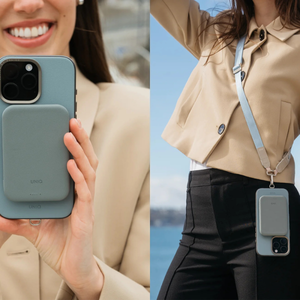 Кожаный внешний аккумулятор Uniq LYDEN LEXA 5000MAH Magnetic (Magsafe) Power Bank USB-C PD — изображение 2