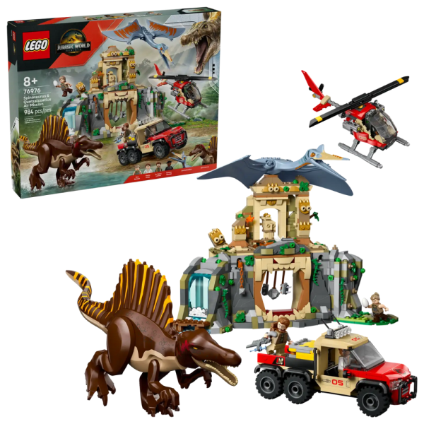 Конструктор LEGO Jurassic World 76976 Воздушная миссия Спинозавра и Кетцалькоатля