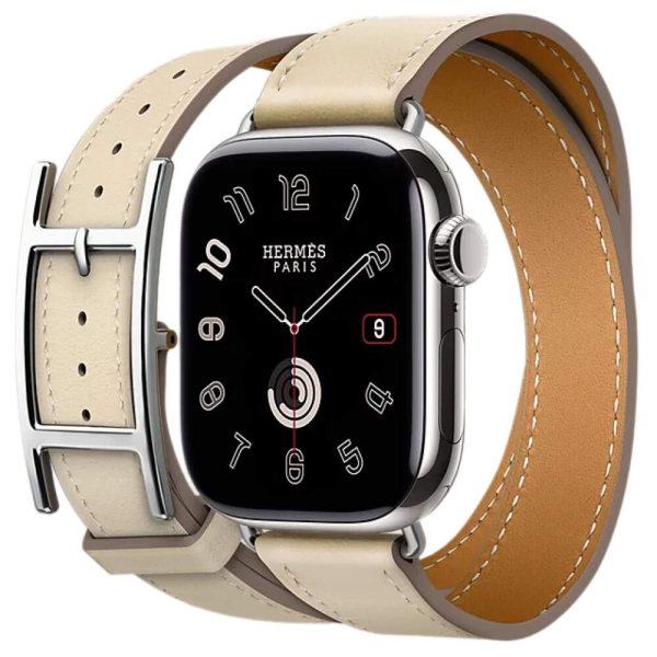 Apple Watch Series 10 Hermes 42 mm Hapi Double Tour Craie