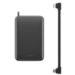 Внешний аккумулятор EnergEA Compac Ultra 67, 20000MAH с кабелем USB-C (PD67W) Gunmetal Black — изображение 4