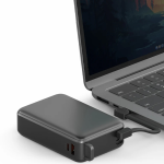 Внешний аккумулятор EnergEA Compac Ultra 67, 20000MAH с кабелем USB-C (PD67W) Gunmetal Black — изображение 5