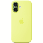 Чехол Apple Silicone Case with MagSafe для iPhone 17 Neon Yellow