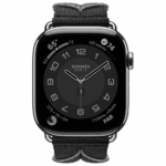 Apple Watch Series 11 Hermes 46 mm Bridon Single Tour Lisere Noir / Gris — изображение 2