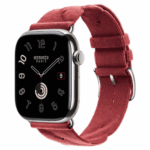 Apple Watch Series 11 Hermes 46mm Torsade Single Tour Rouge Grenat