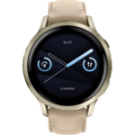 Часы Garmin Venu 4 41mm Lunar Gold Leather 010-03013-03