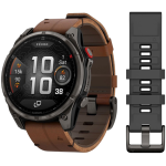 Часы Garmin Fenix 8 Pro 47mm Amoled Sapphire Titanium Carbon Grey Chestnut Leather 010-03198-40