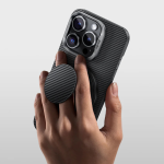 Магнитное кольцо/подставка Benks ArmorPop ArmorTint Kevlar MagSafe 600D Black — изображение 5