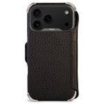 Чехол книжка из кожи Vaja Buckler ST Wallet для iPhone 17 Pro Max V-Mag Black — фото 3