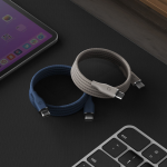 Кабель магнитный EnergEA HELIX MAGNETIC USB-C to USB-C 480MBPS, 60W 1.5M. – оранжевый (ORANGE) — изображение 2