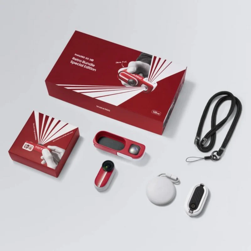 Экшн-камера Insta360 GO 3S Retro Bundle 128Gb Red