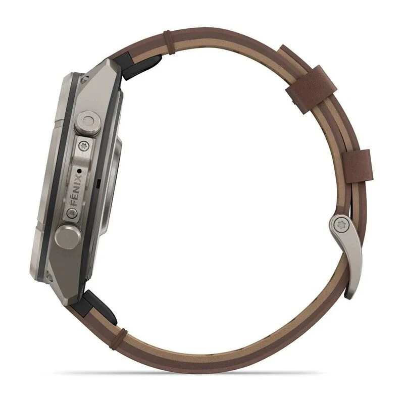 Часы Garmin Fenix 9 Pro 47mm inReach Walnut Leather 010-04336-41