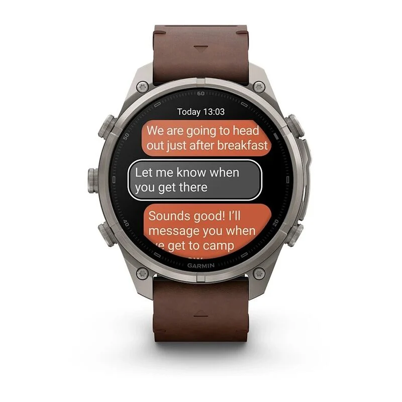 Часы Garmin Fenix 9 Pro 47mm inReach Walnut Leather 010-04336-41